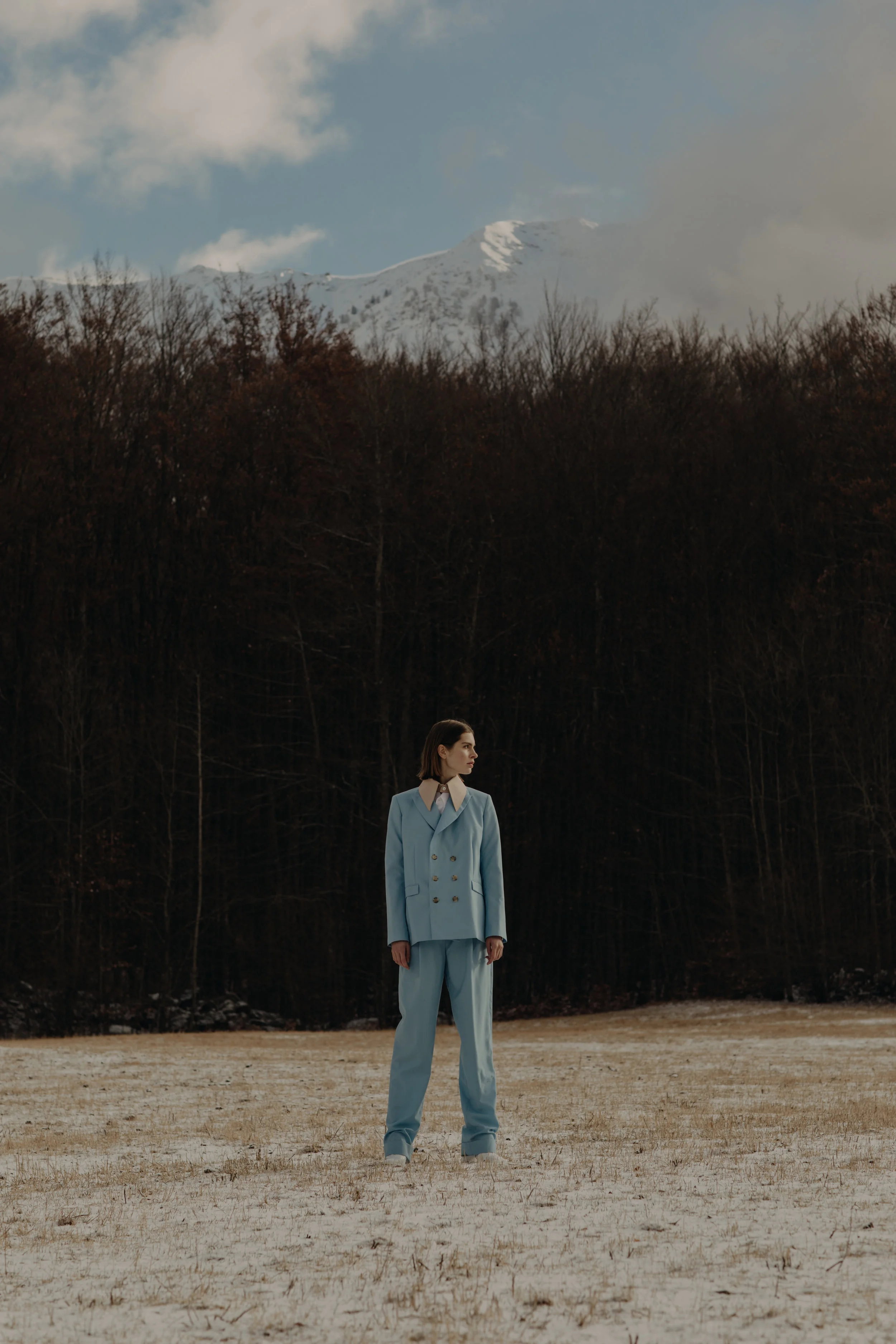 Jacket and Trousers DADA DIANE DUCASSE Shirt UNIFORME PARIS Collar SEAN SUEN Shoes KENZO