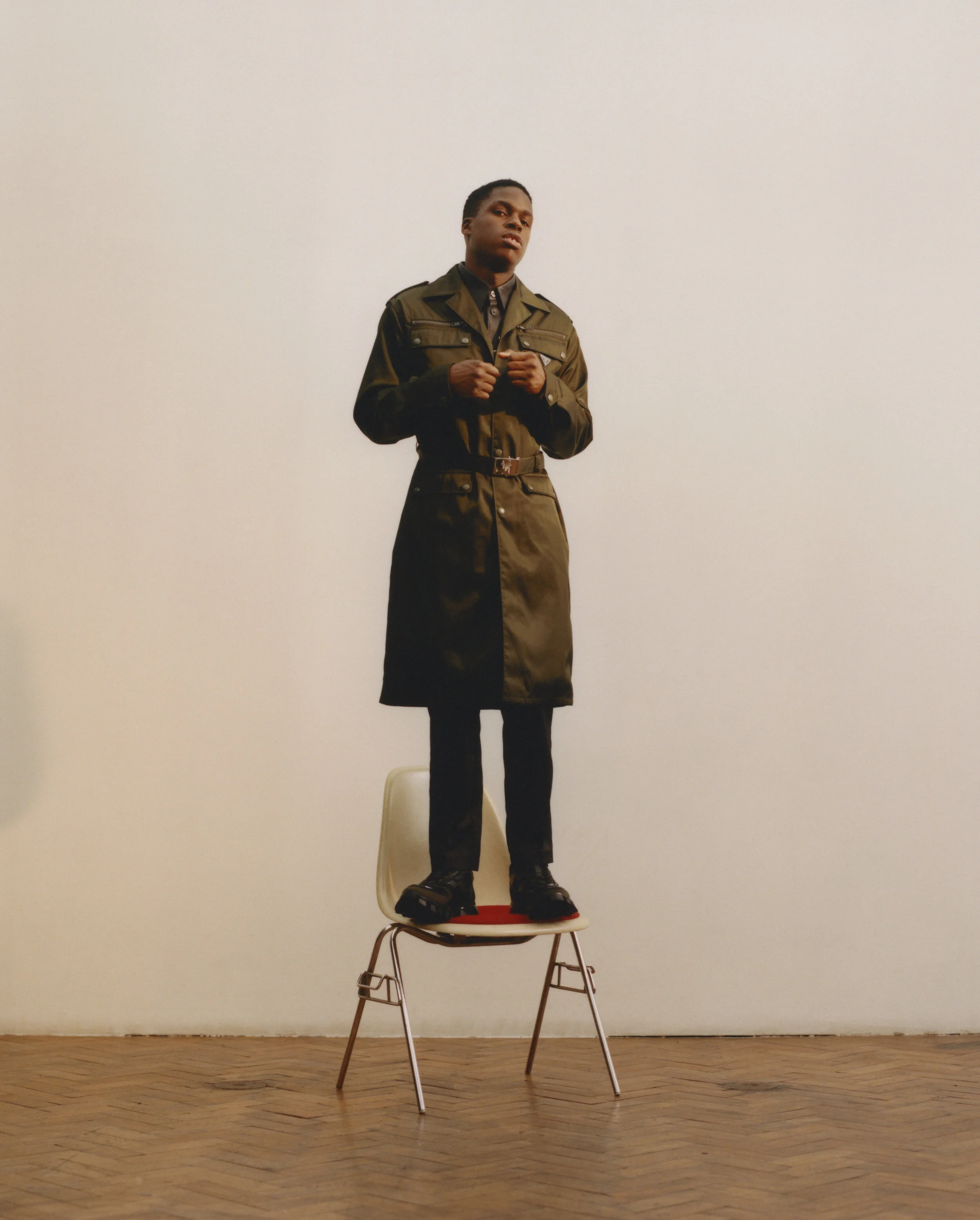 Coat, Trousers and Shoes PRADA Shirt OUR LEGACY