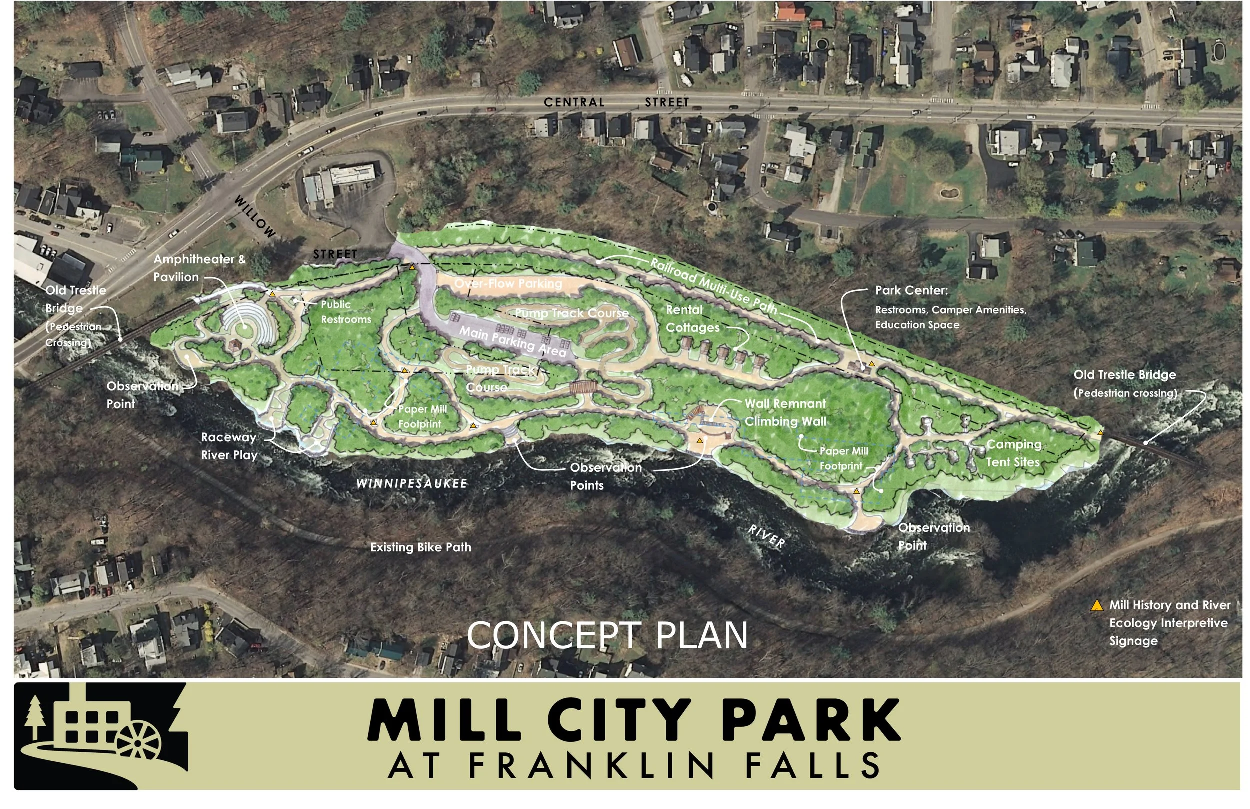 Draft Concept Plan Master Plan Design was produced with positive collaborations between Resilience, Planning & Design and Mill City Park.