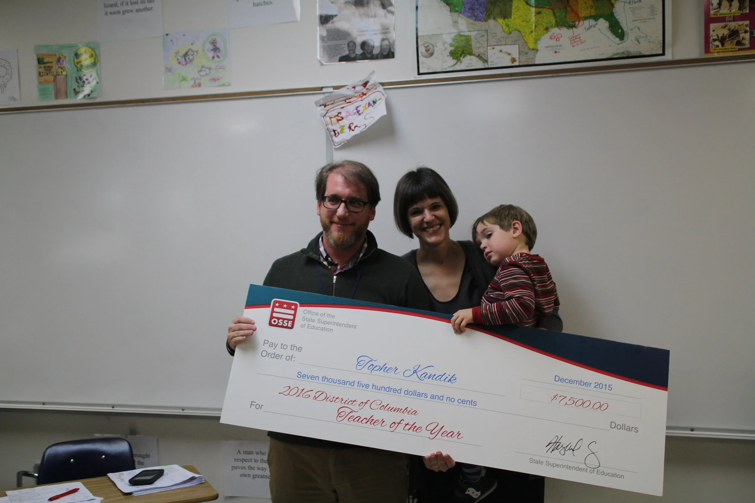 SEED DC Educator Topher Kandik Named DC's 2016 Teacher of the Year!
