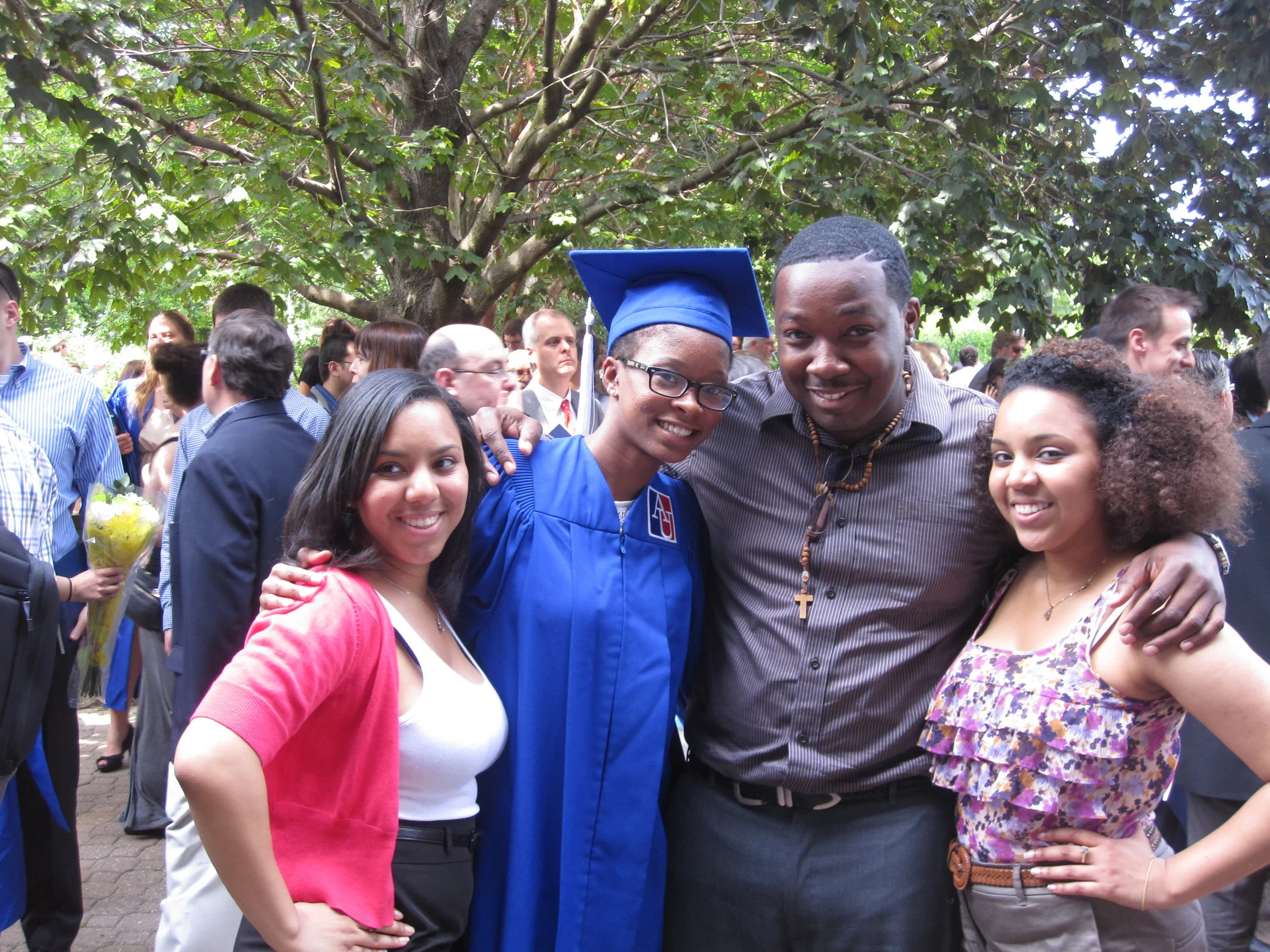 Charnice's friends from SEED DC came out to join her graduation celebration.