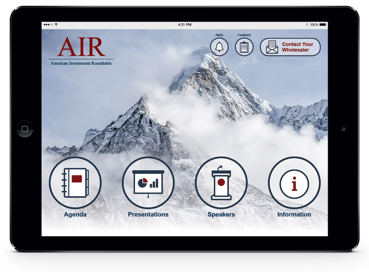 Eventpad App Home Screen
