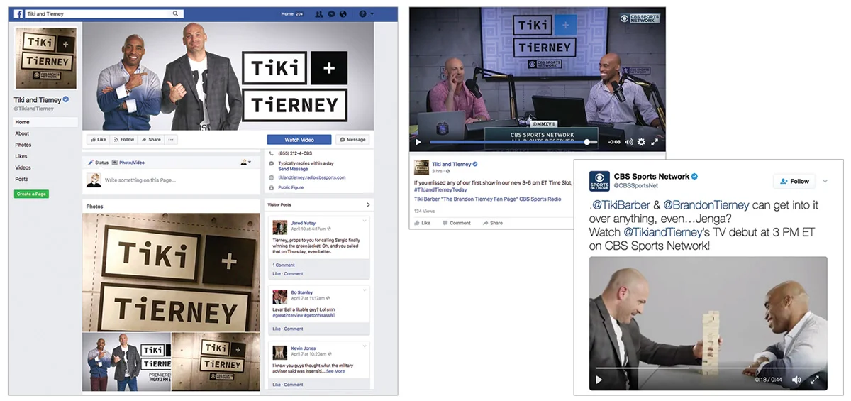 Facebook and Twitter