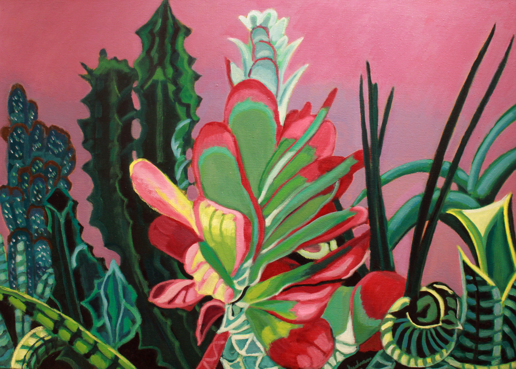 "Cacti & Succulents, 13", Oil, 36 x 50, $3,700