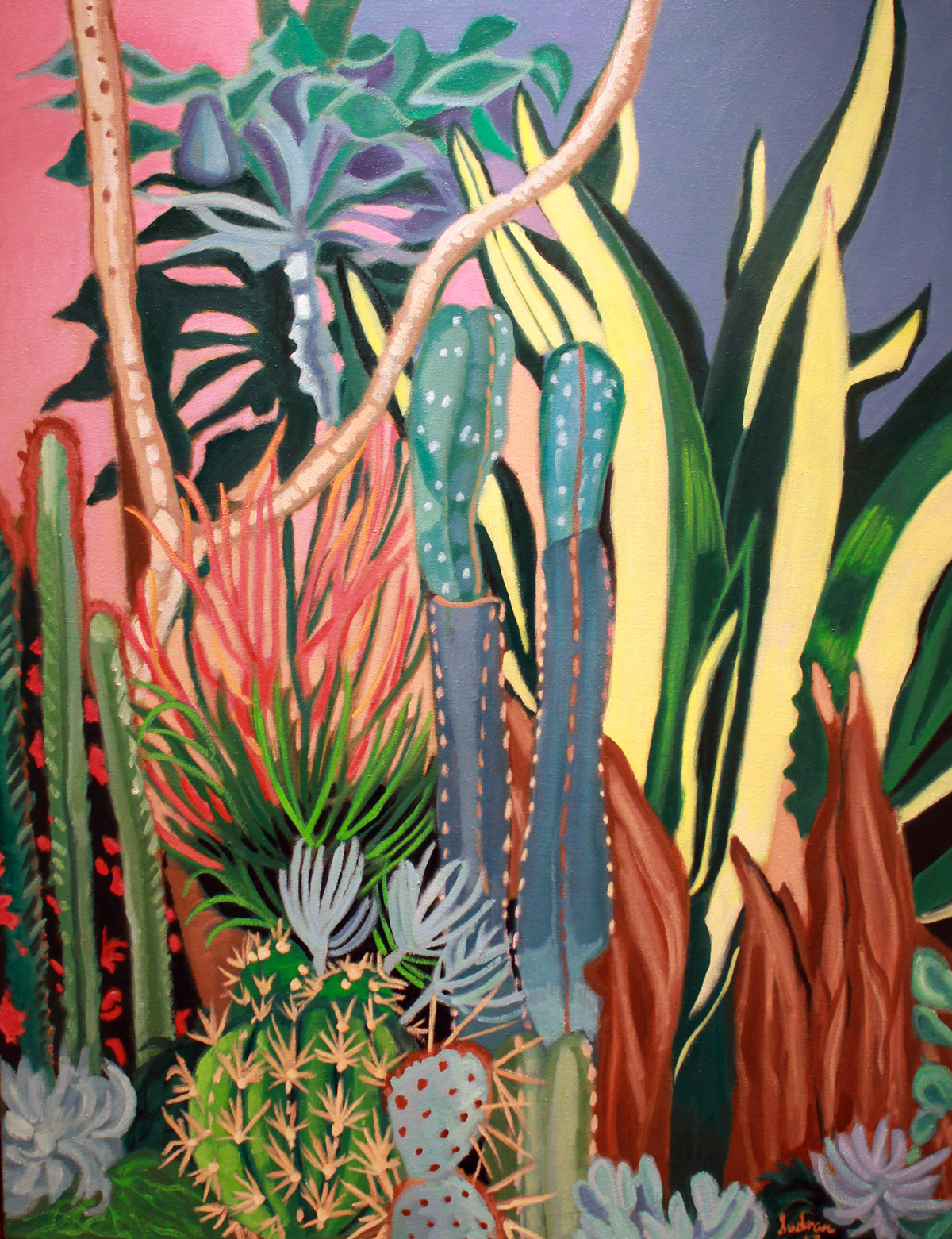 "Cacti & Snake Plants", Oil, 52 x 40, $4,000
