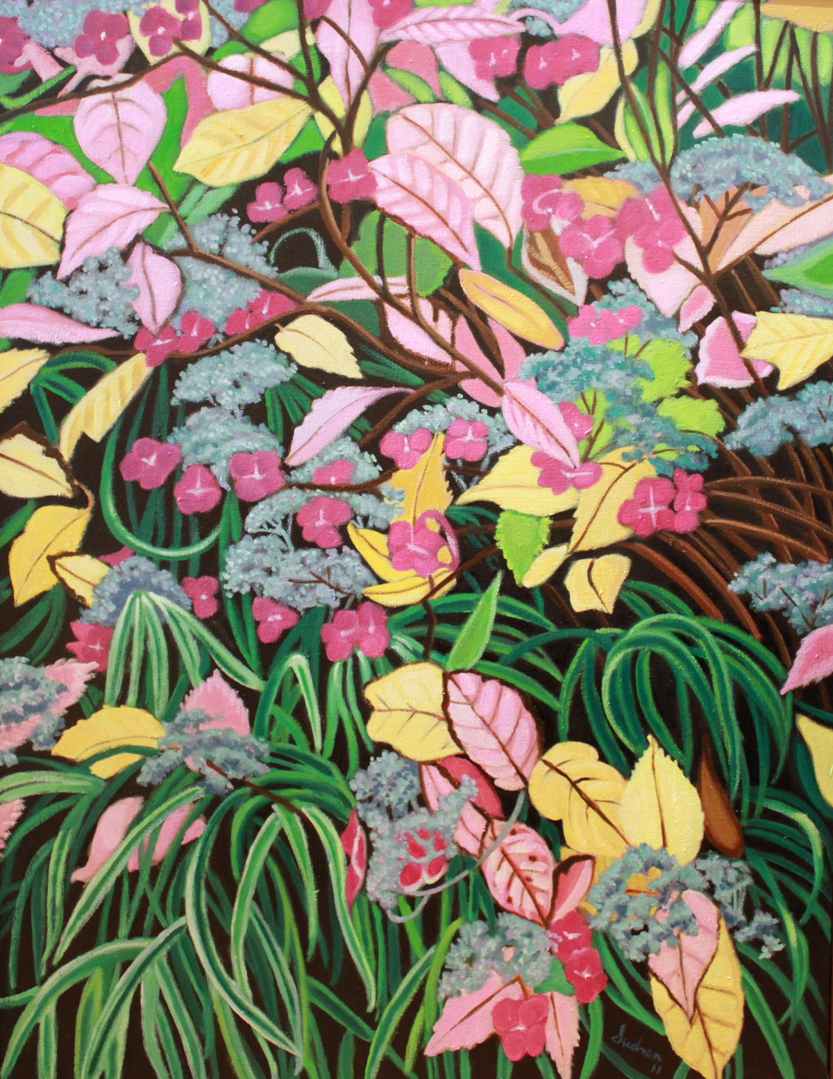 "Hydrangea, Autumn, 4", 52 x 40, Oil, $4,000