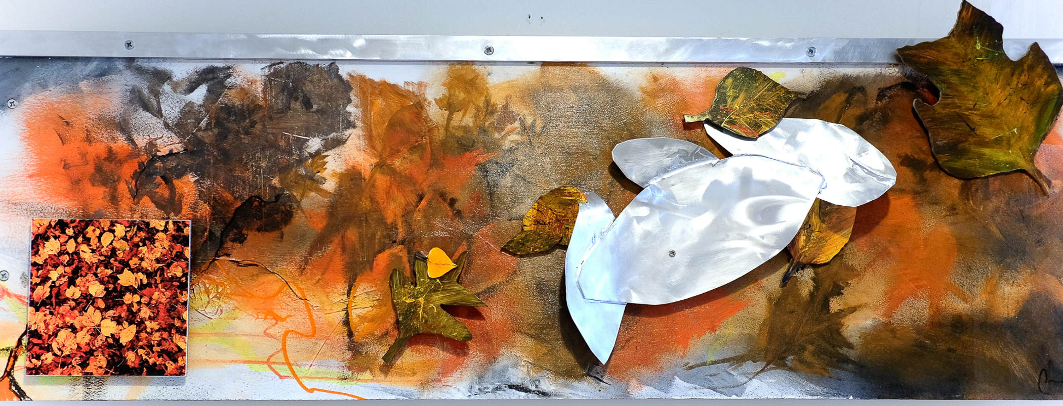 Fall Sidewalk, 12h x 36w x 2d, $700.
