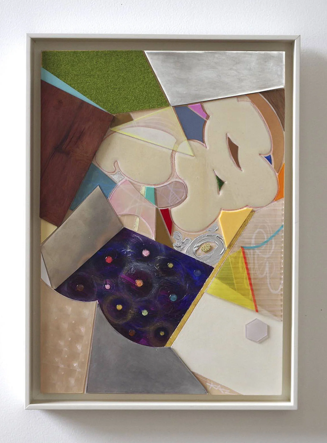 “Good News”, Mixed Media (on wood panel), 2017, 13 x 18 inches, $950.