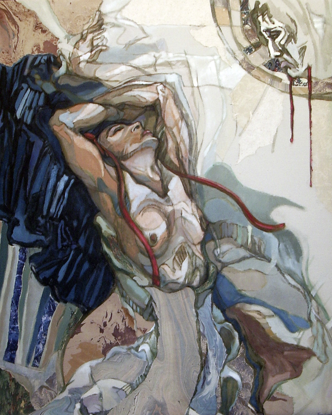L’Apparition, oïl and collage on canvas, 42” x 34”, 2004, $2800