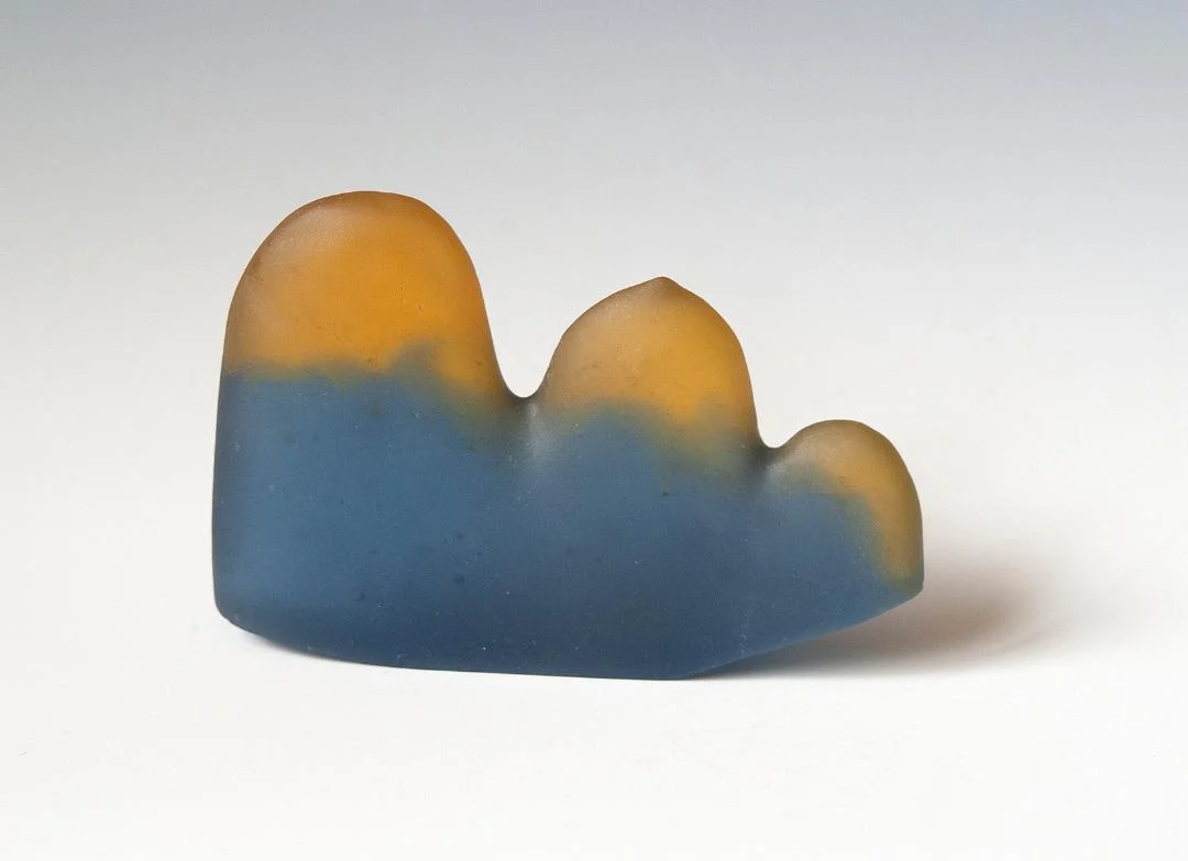Fusion and Flux #3, 5” x 4.5” x 0.75”, cast glass, 2018, POR