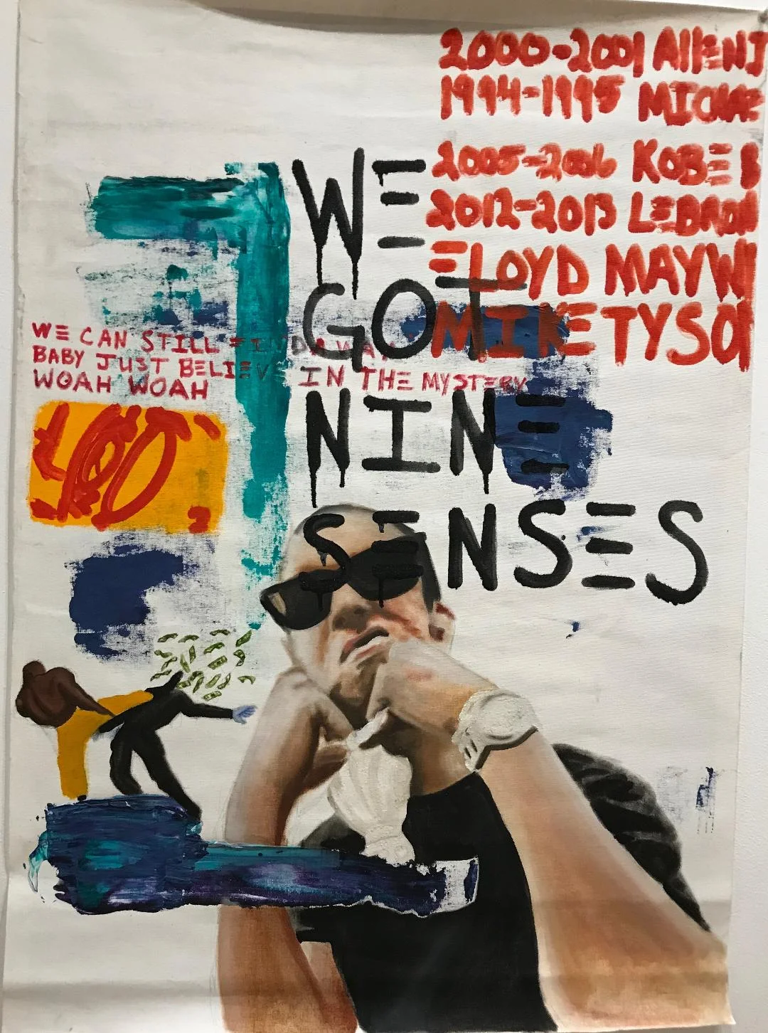 “Bare Jewelz” 40 x32 inches, Oil and Acrylic on canvas, 2019, $1,000