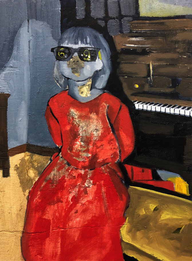 "Put Away All The God's Your Father Served" 11x 8.5 inches, Oil on Panel Not For Sale