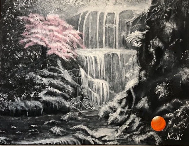 “Openness”, Ku Watanabe, 31cm x 41cm, acrylic on canvas, 2025