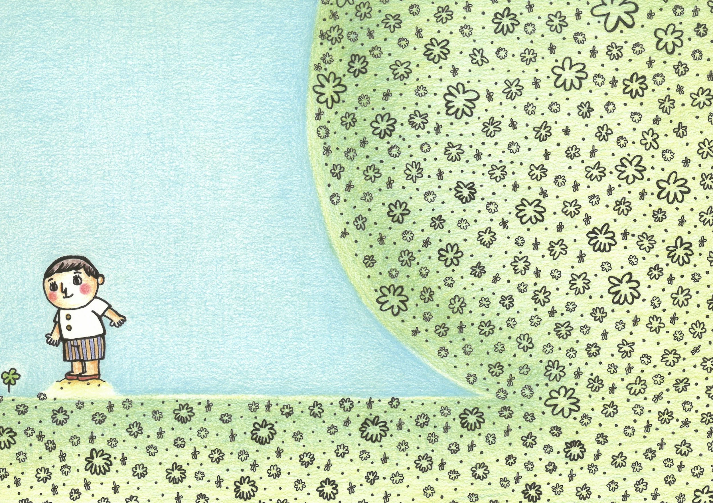Precious presenceのコピー, Hiromi Aoki, 0.3 mm and 0.5 mm pens, and pastel on paper, 12.6 × 9.8 in, 2000.jpg