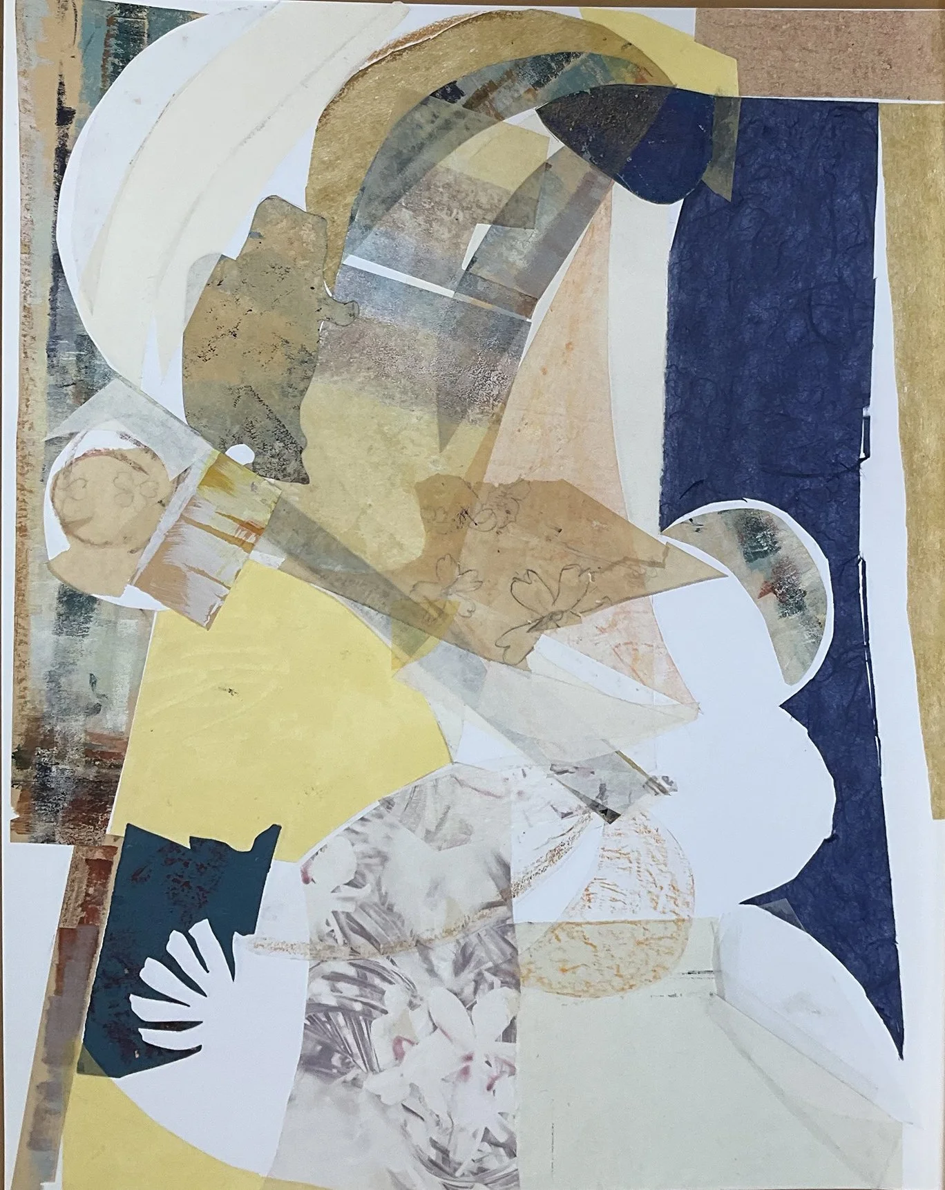 "Hold Fast to Dreams", Meredeth Turshen, Mixed Media Collage, 26” x 20”, 2025