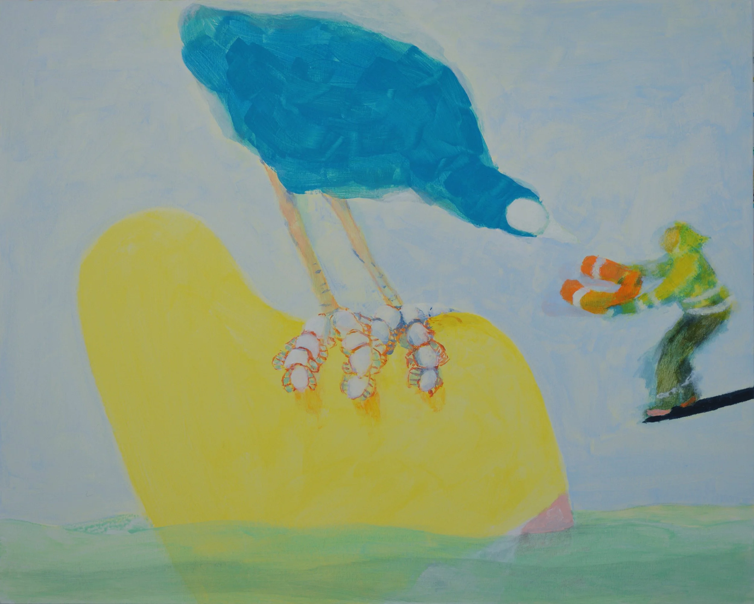 Potomac Eddies Sabine Carlson  Acrylic on wood 16 x 20 x 1.5 in. 2025