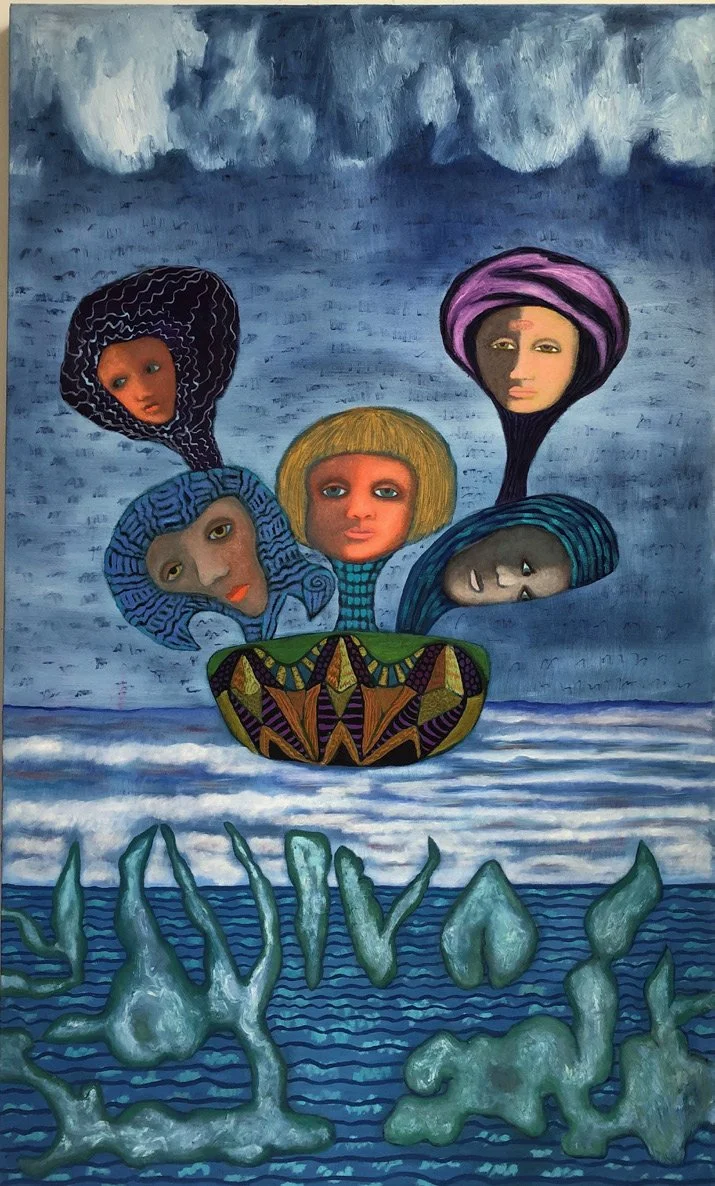 Precious Journey,  2019. Oil, 60 x 36 in.