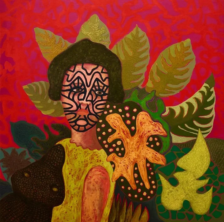 Maori Woman. Oil, 30 × 30 in.