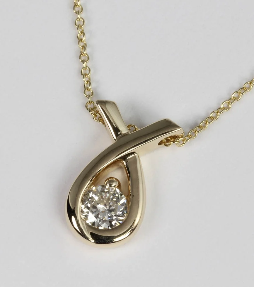 Ichthys and Diamond Pendant