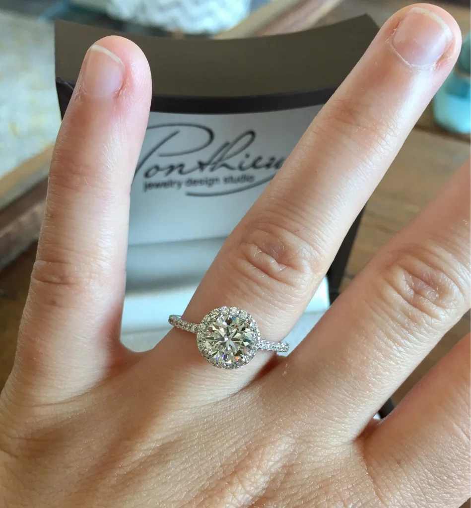 Diamond Halo Engagement Ring