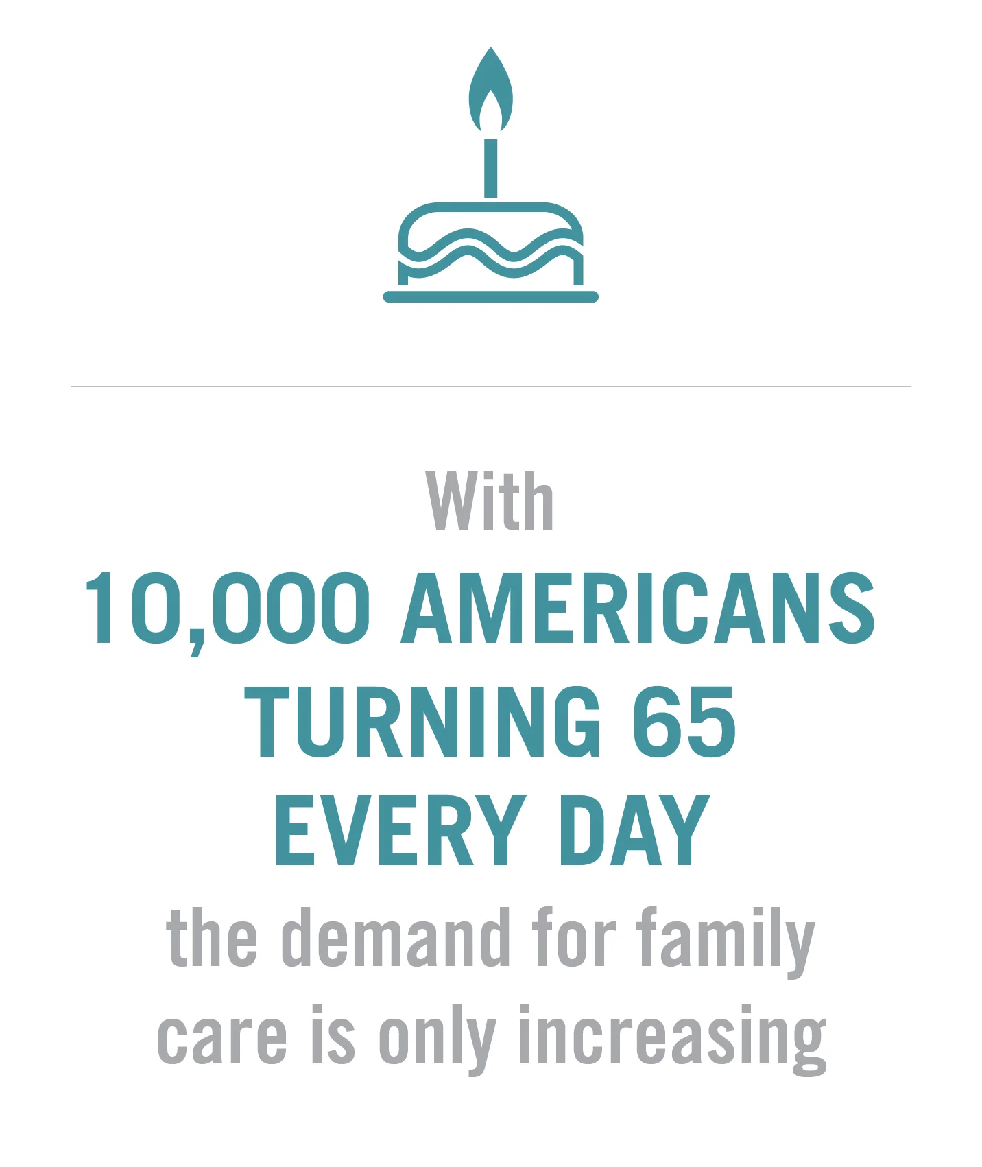 With 10,000 Americans turning 65 every day, the demand for family care is only increasing.