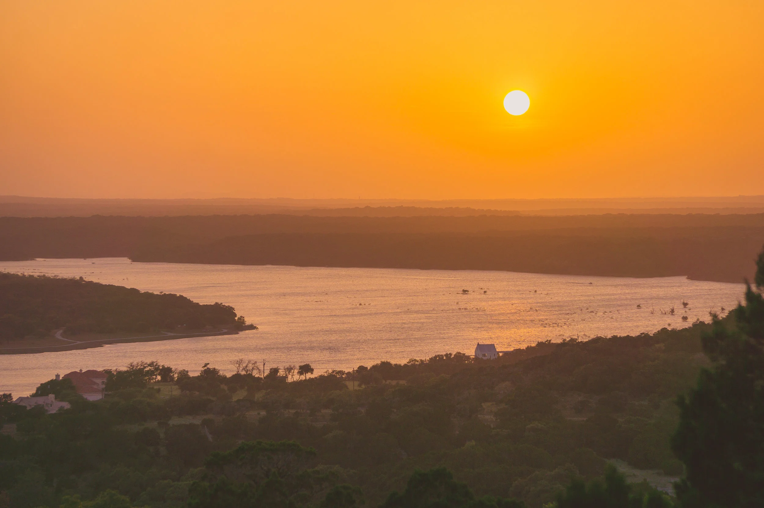 Colorado River Sunset; Marble Falls, TX