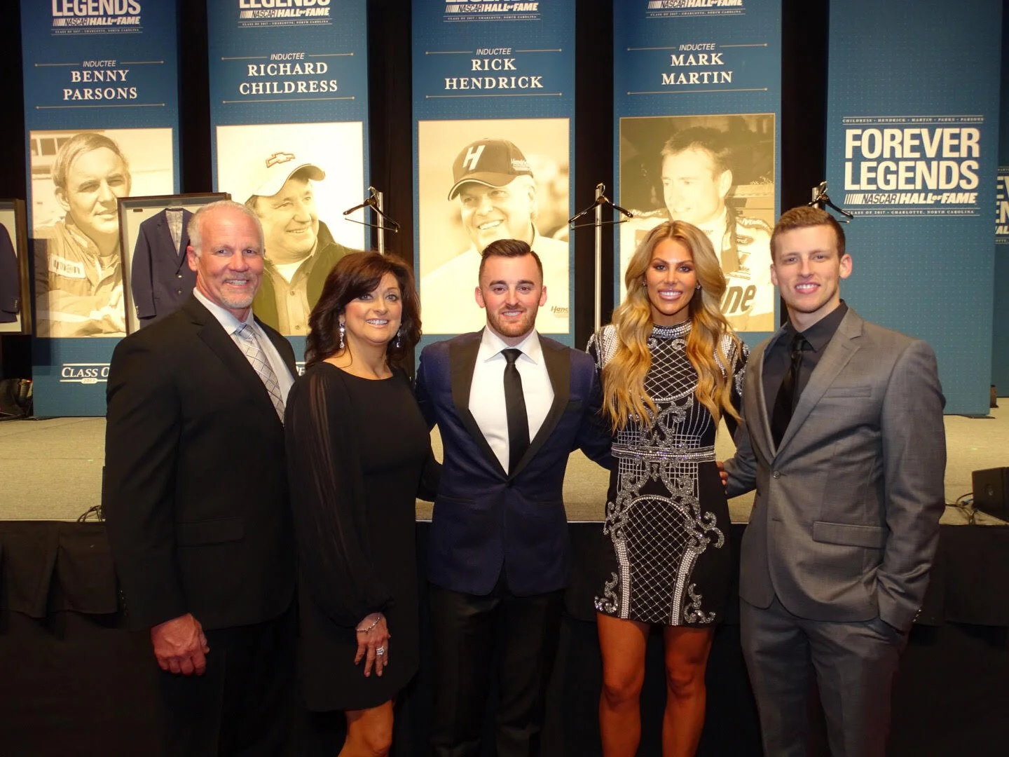 Whit's beautiful family - Rick Ward, Shawnee Ward, Austin Dillon, Whitney Ward and Jackson Ward