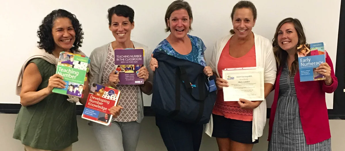 Teachers attending math intervention courses targeting underperforming students of color and lower socioeconomic students in grades 3-6 at the three Amherst elementary schools. Funding was provided by the 2016 Champion Course for Elementary Math Coaches grant (more info below).
