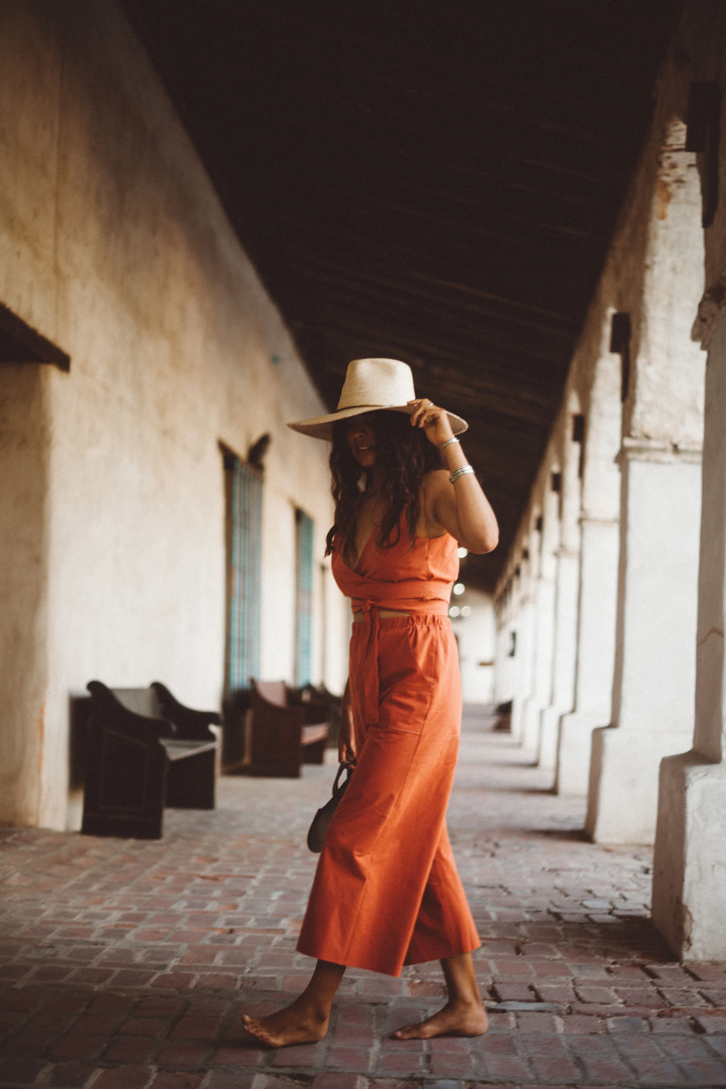 Burnt Orange Wide Leg Pant