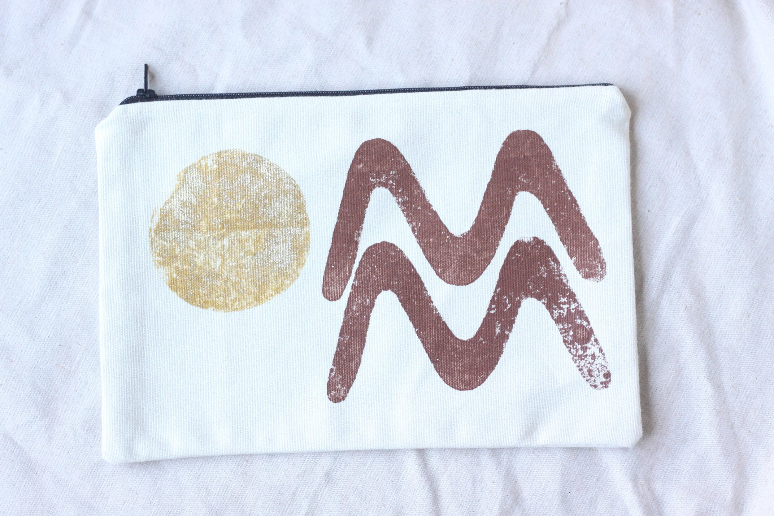 Wood Blocked Pouch no. 2