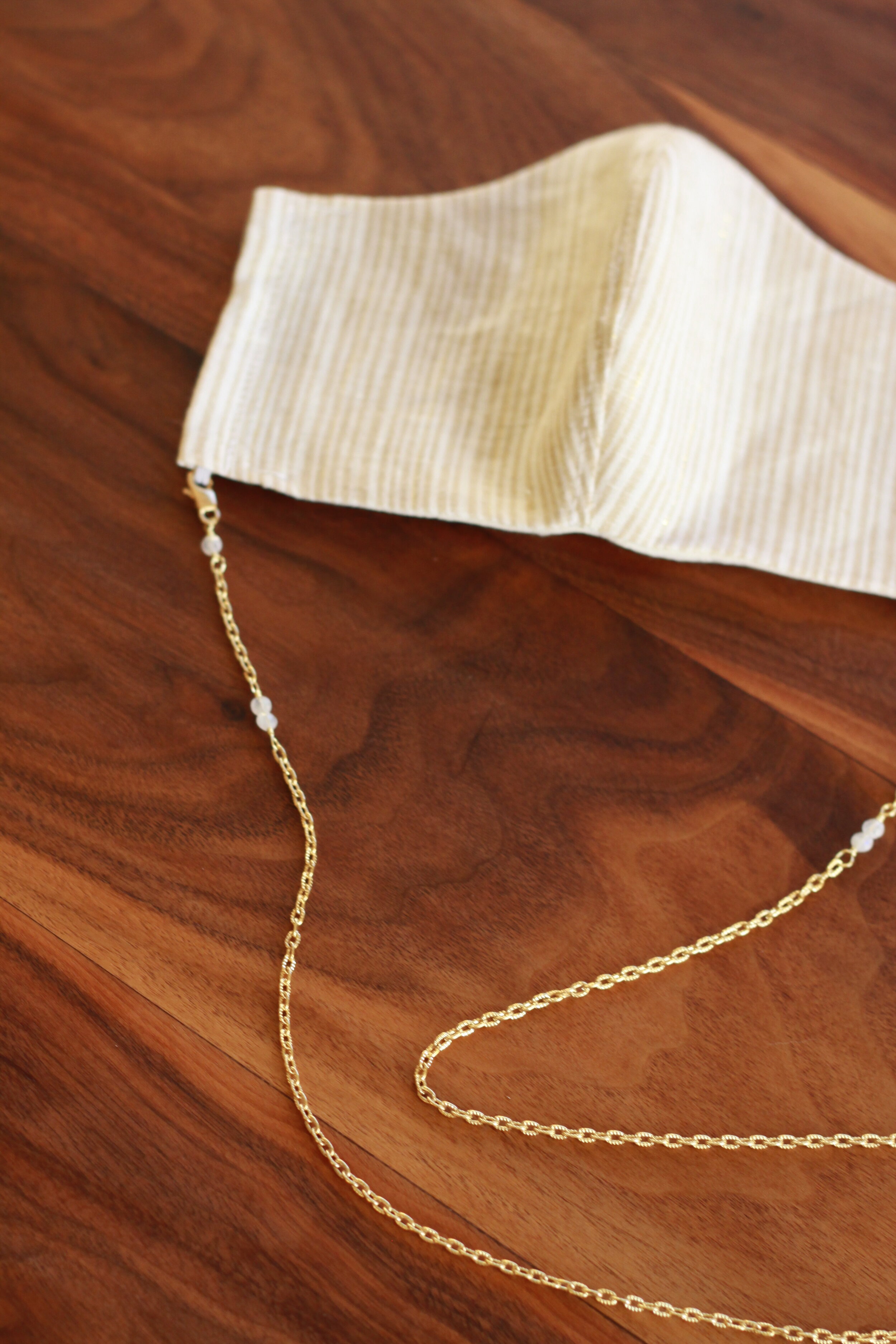 Mini Moonstone Face Mask Chain