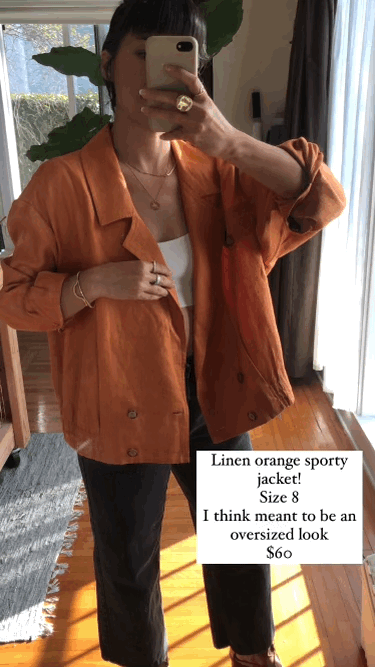 Linen Orange Jacket