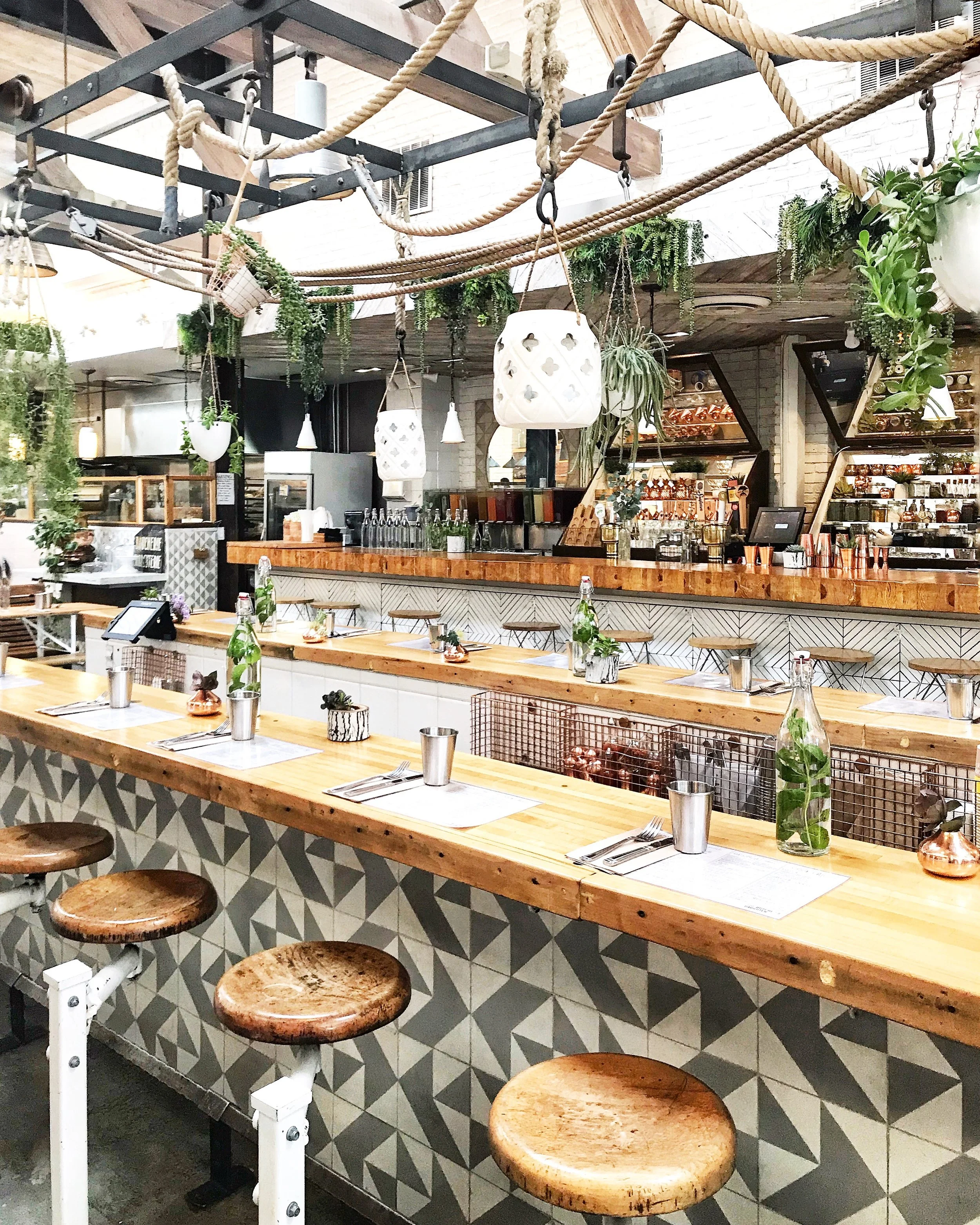 The best (and only) thing about having an early riser: being the first patrons of picture perfect places like The Butcher's Daughter in Venice Beach.