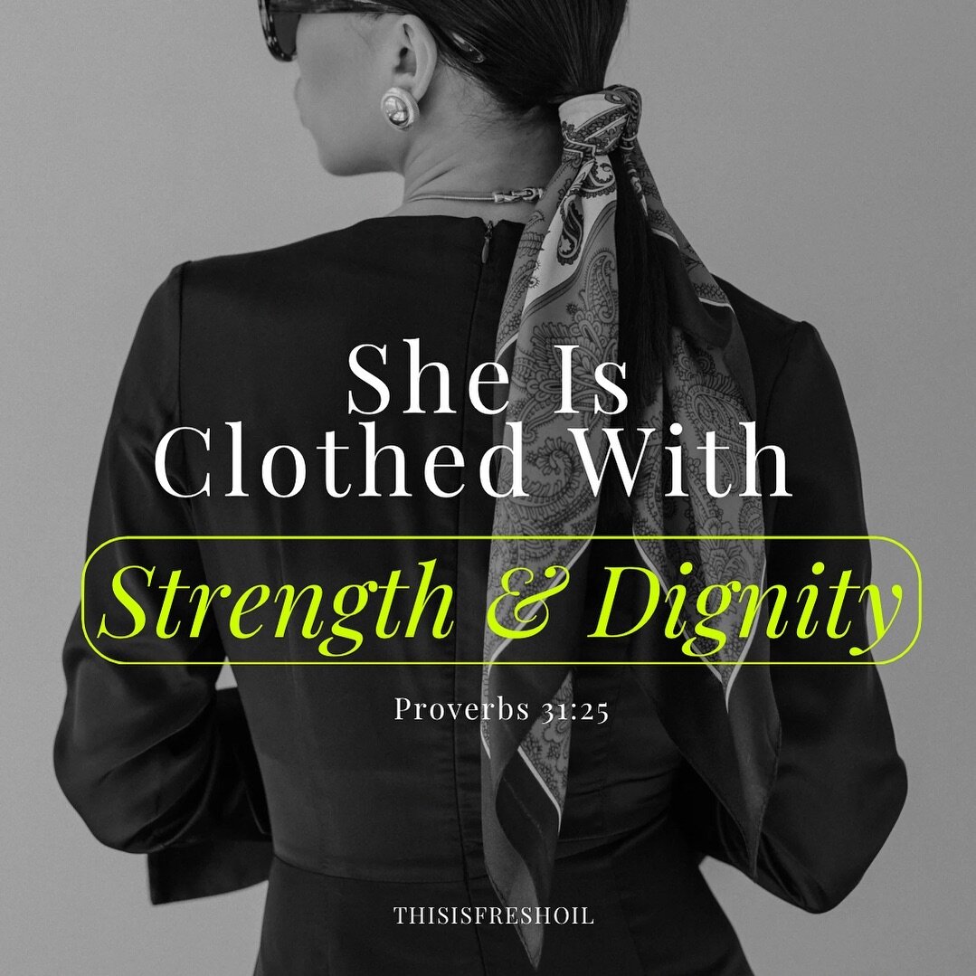 Did you know that you are true royalty, daughter ? Clothed with unique, set apart qualities handcrafted by the Father 👑

&bull;

She is clothed with strength and dignity; she can laugh at the days to come. - Proverbs 31:25