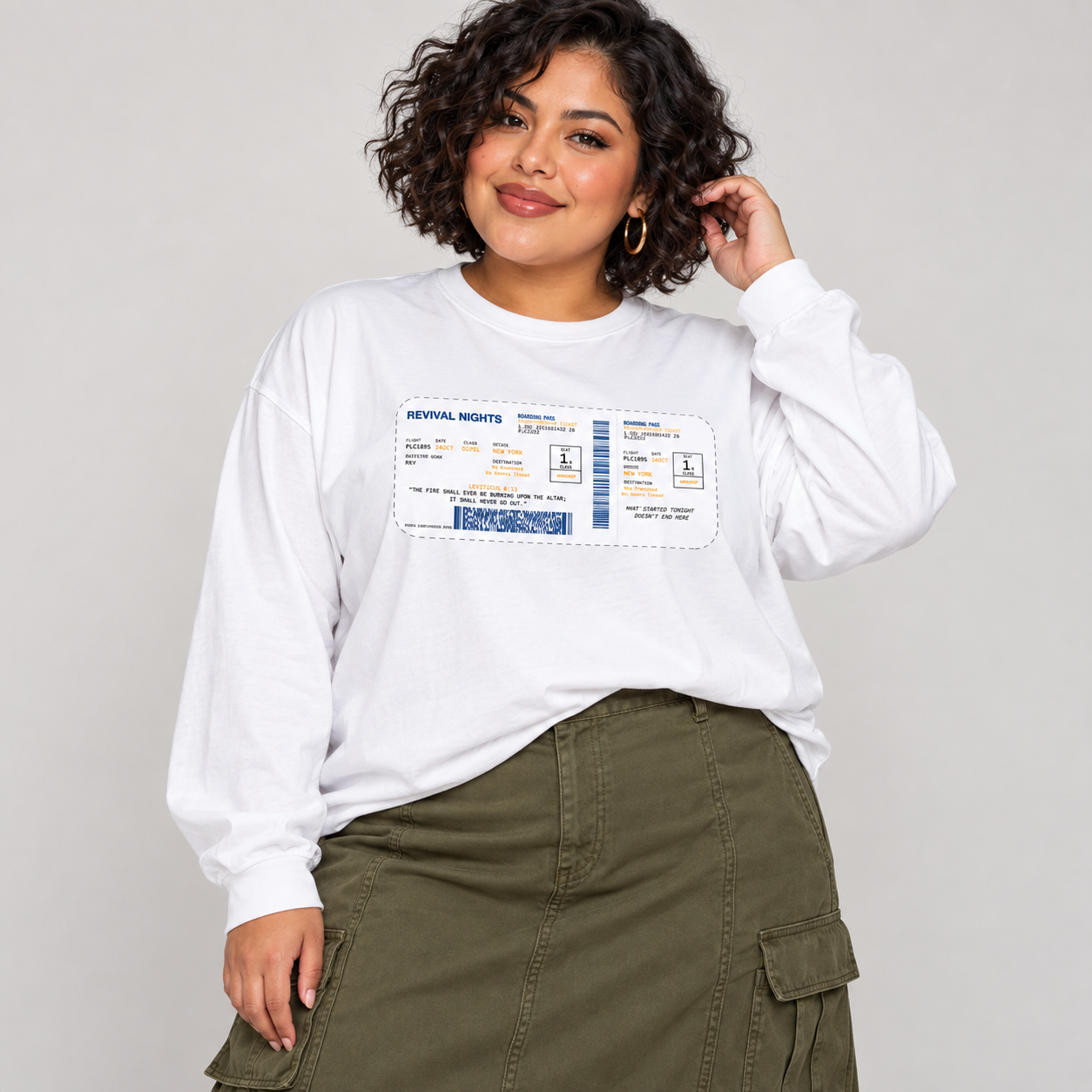 Revival Nights Boarding Pass Long Sleeve Tee - PRE-ORDER