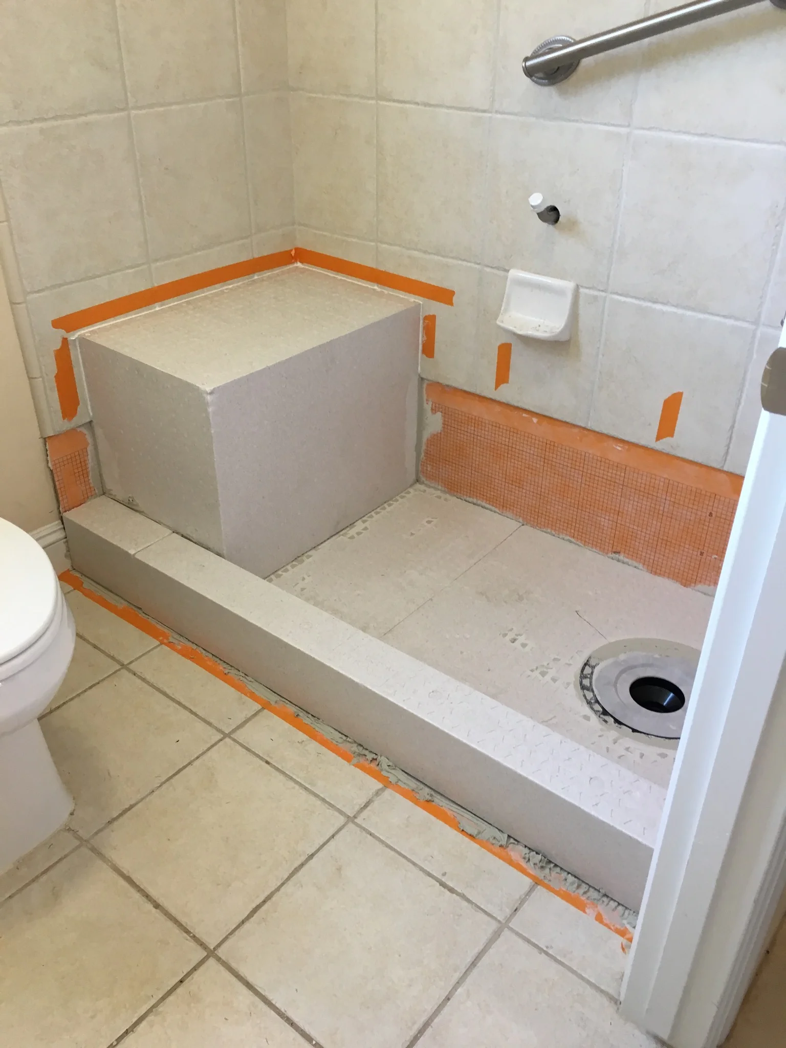 Remodeled Tub Shower • During