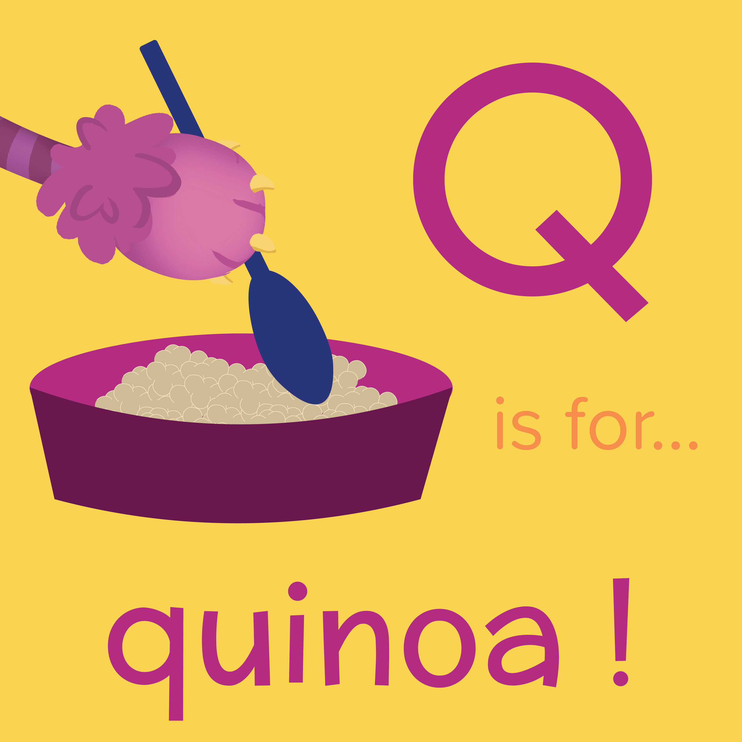 Foods that start with Q, Q is for quinoa, foods beginning with the letter q, recipes starting with q, recipes a to z