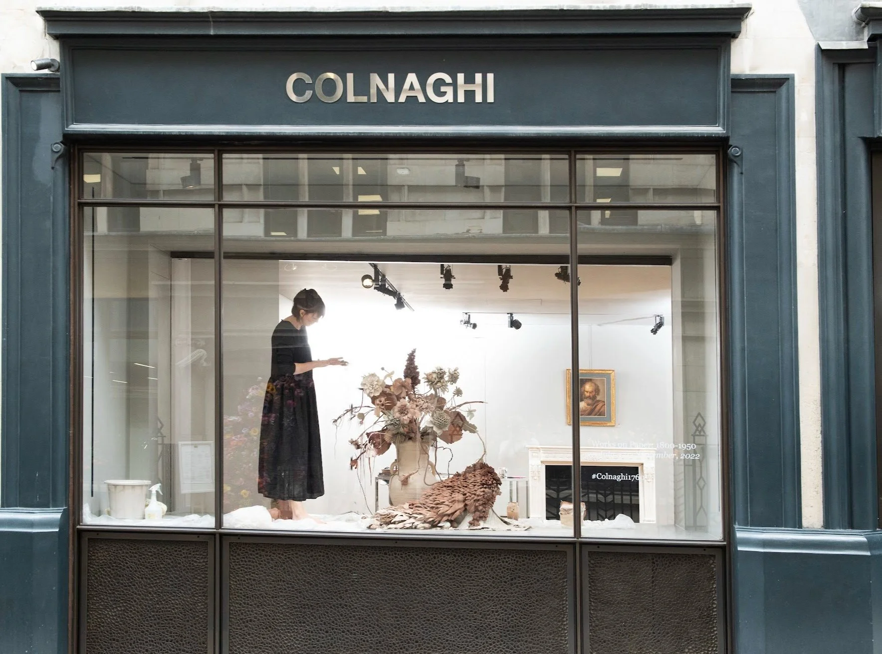  Raw clay sculpture made in the window of Colnaghi (London) in response to their summer exhibition 2022 