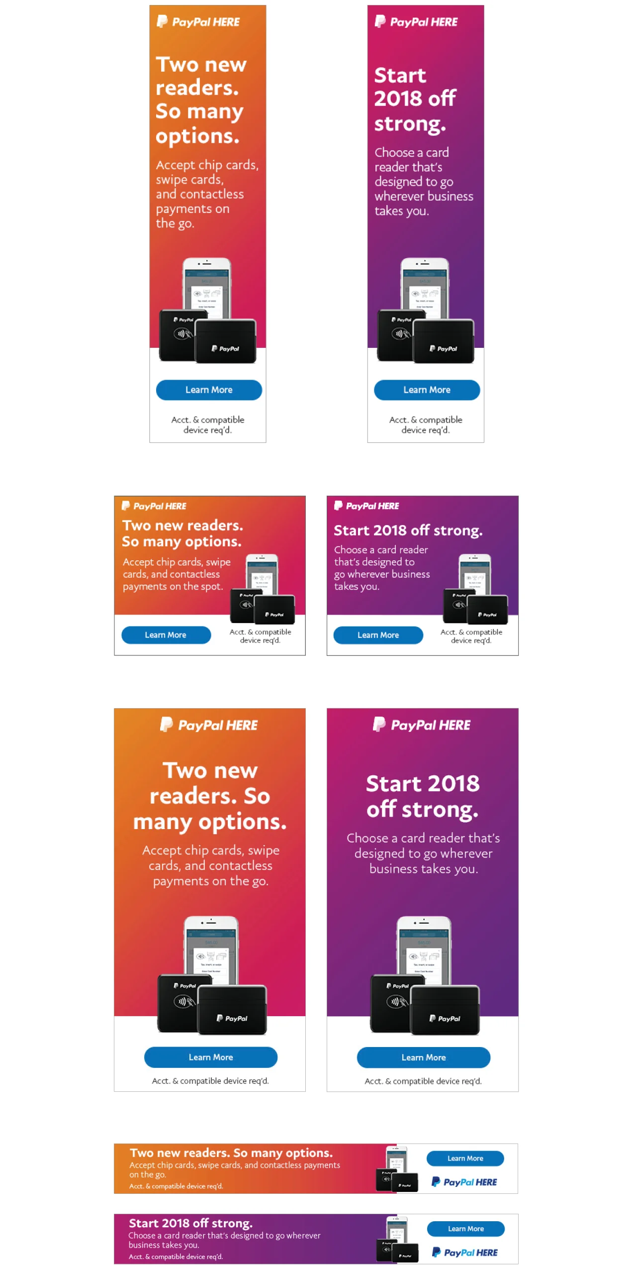   PayPal Here Business Loans Banner Set  