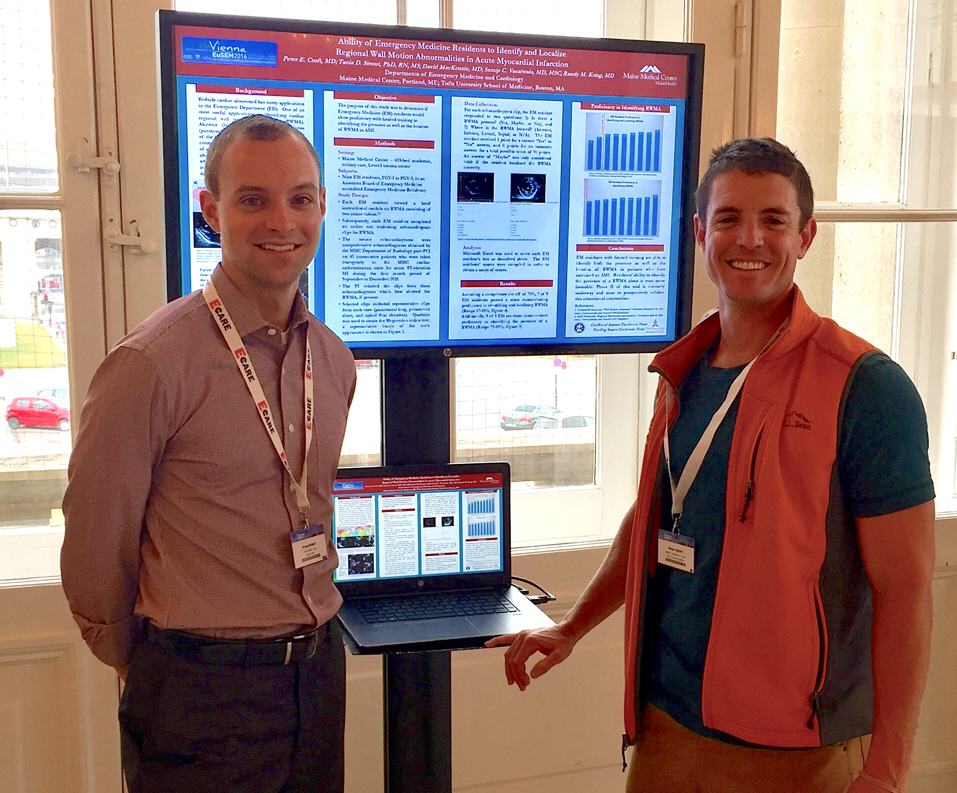 Dr. Kring and Dr. Croft presenting at EuSEM 2016: European Congress on Emergency Medicine in Vienna, Austria