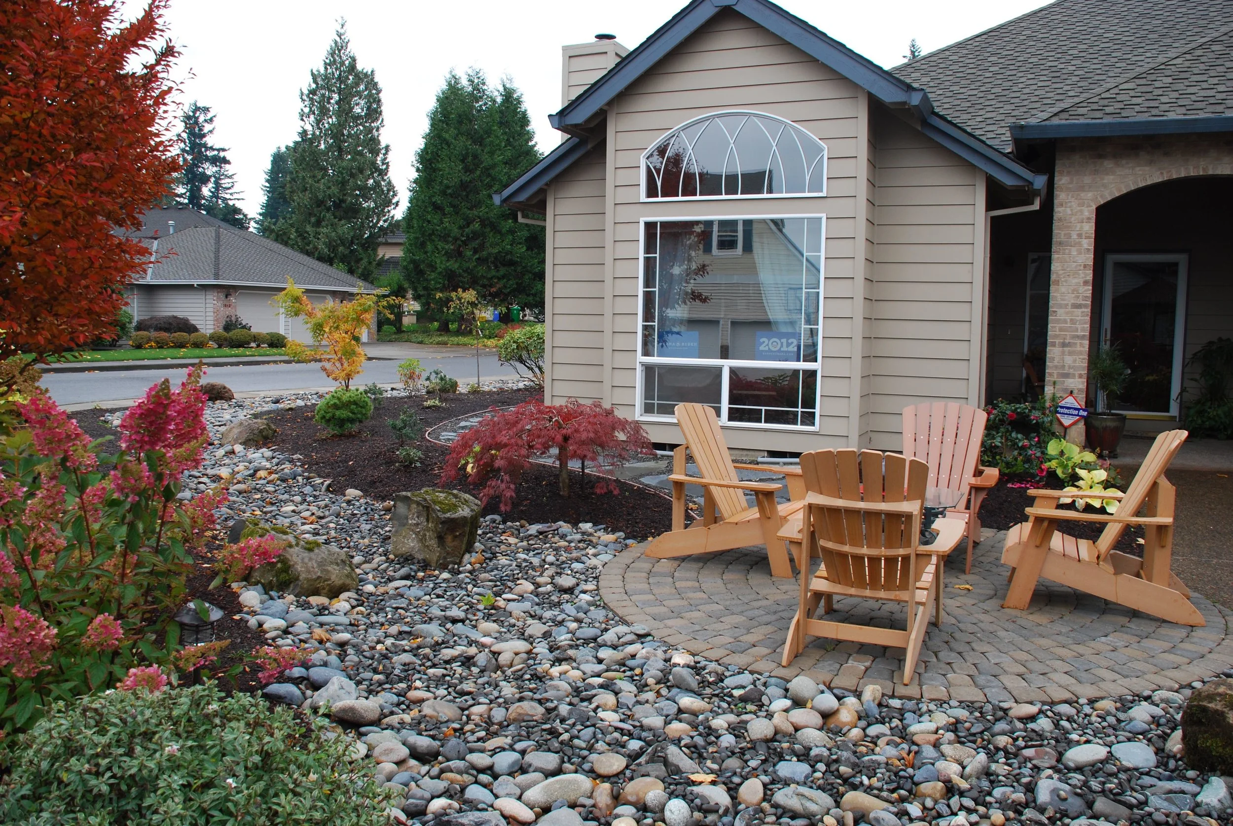 Newish House After. She was tired of lawn and wanted an update