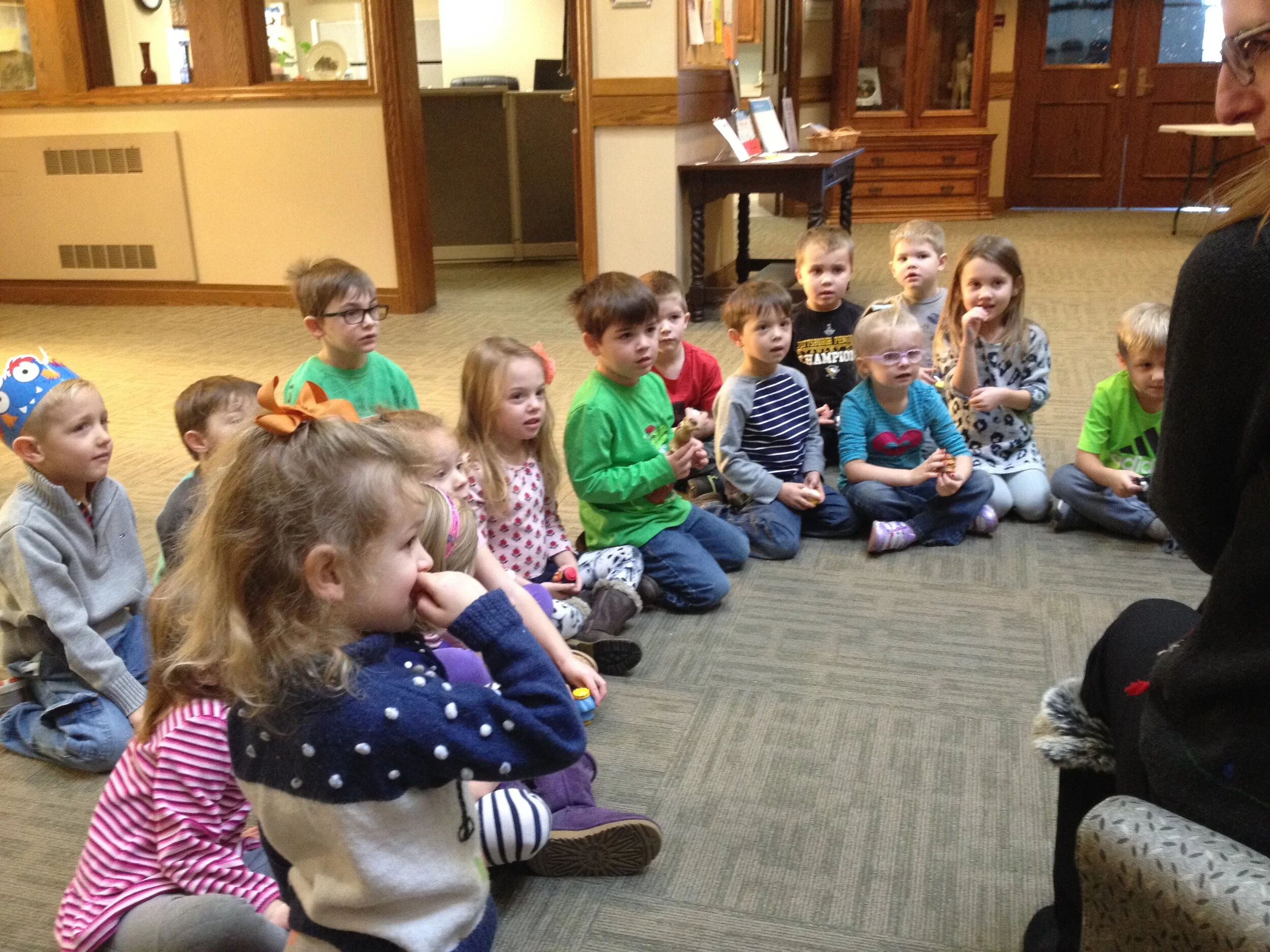 Pastor Donna reads the Christmas story (Copy)