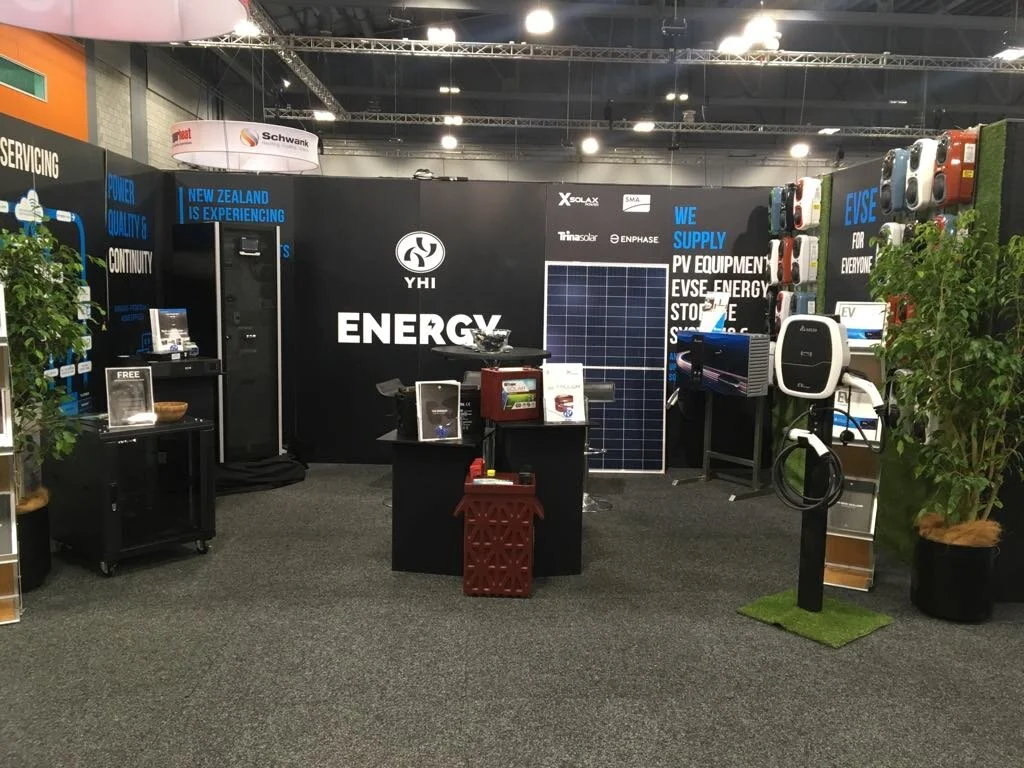 Photo: Delta, Trina Solar, Eaton, Trojan and Vision Batteries on displayed at Facilities Integrate trade show.