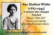 Sue Shelton White Sculpture Dedication May 25