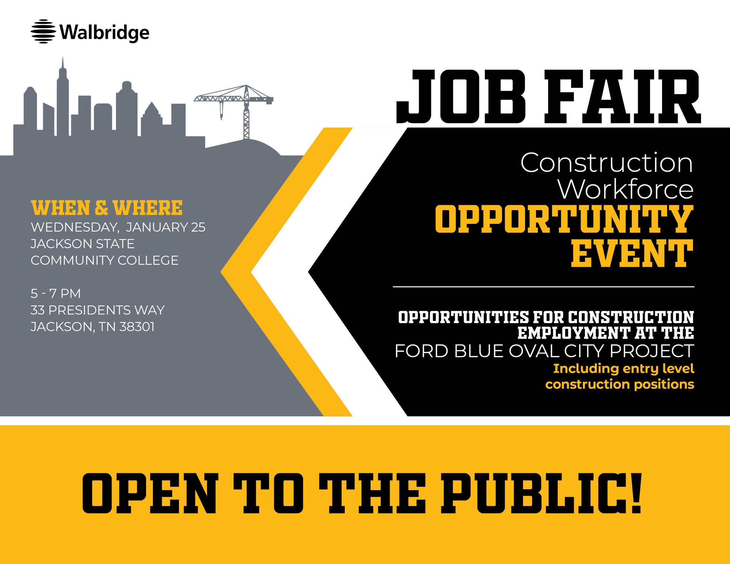 Walbridge Construction to host Blue Oval City Job Fair