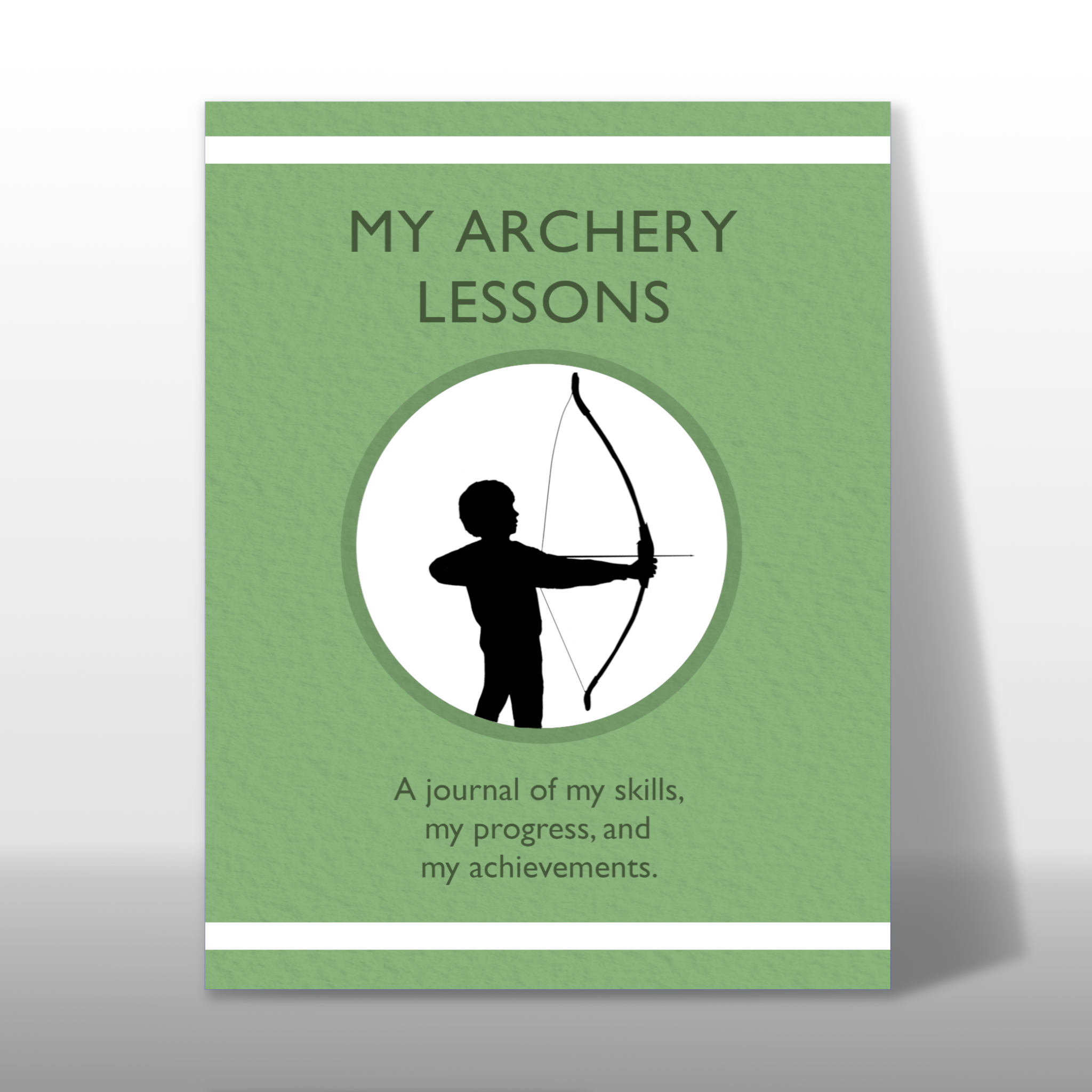 My Archery Lessons skill tracking journal for kids learning archery ISBN 978-1-954130-32-6, 978-1-954130-33-3