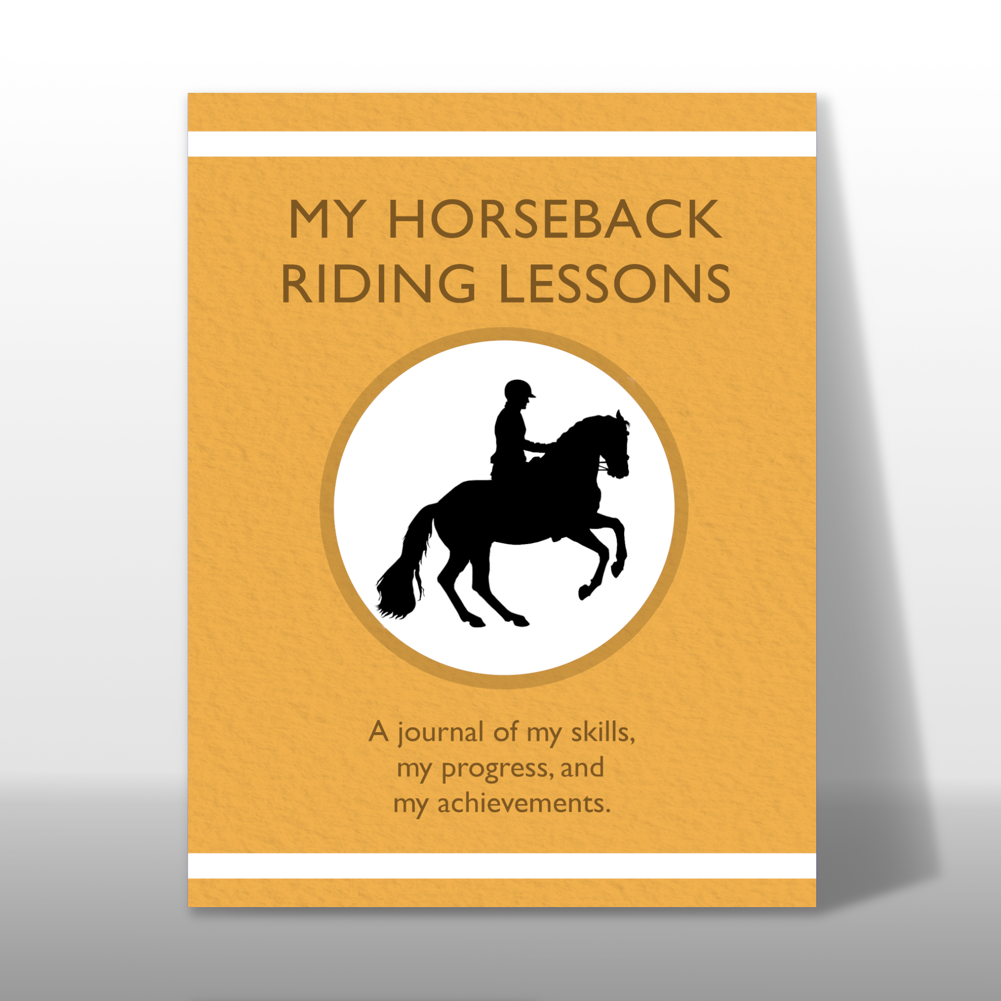 My Horseback Riding Lessons skill tracking journal for kids learning equestrian skills ISBN 978-1-954130-28-9, 978-1-954130-29-6