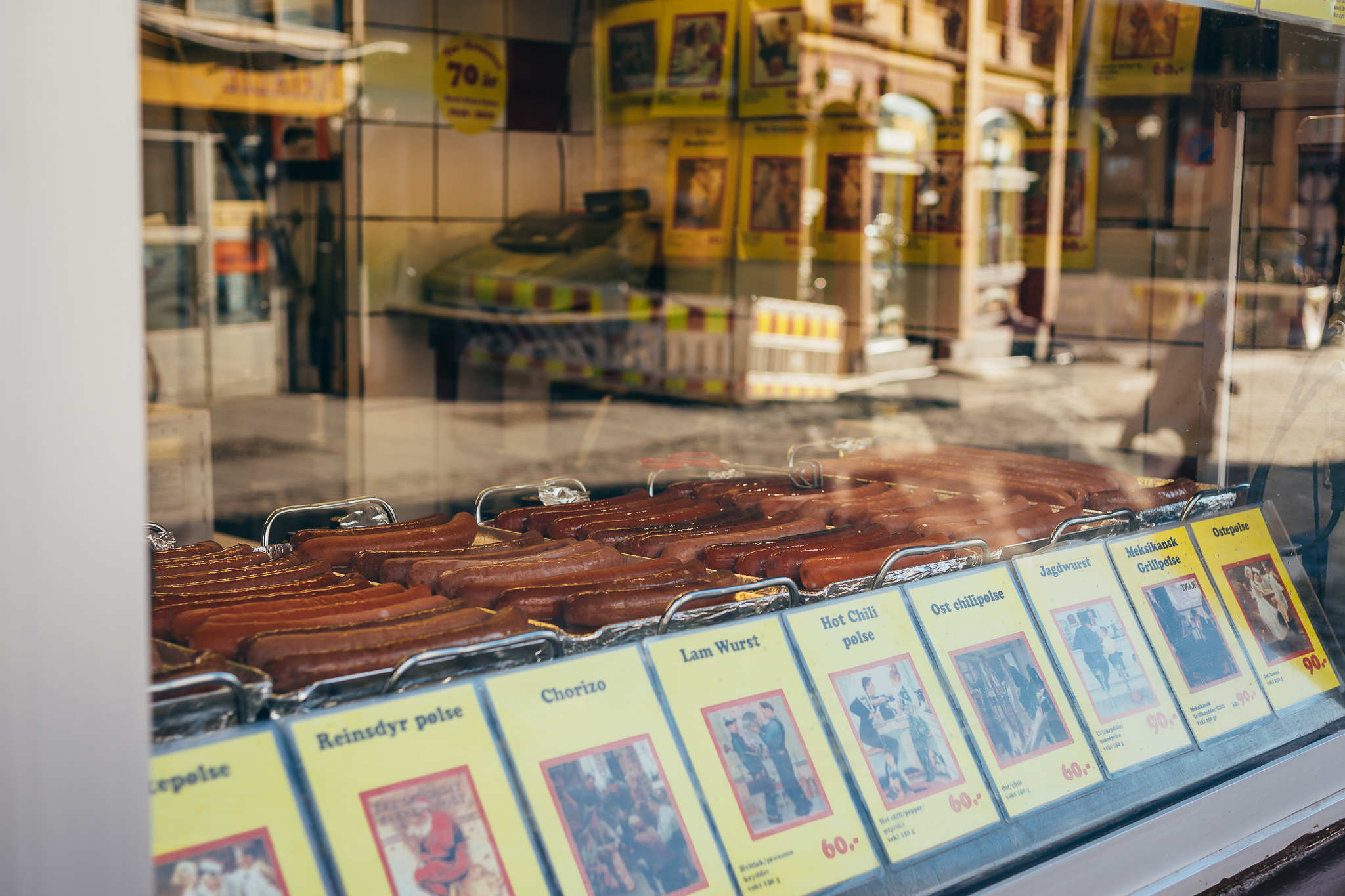 Trekroneren is a hot dog stand that offers a variety of sausage made with different kind of meats and condiments. We loved it!