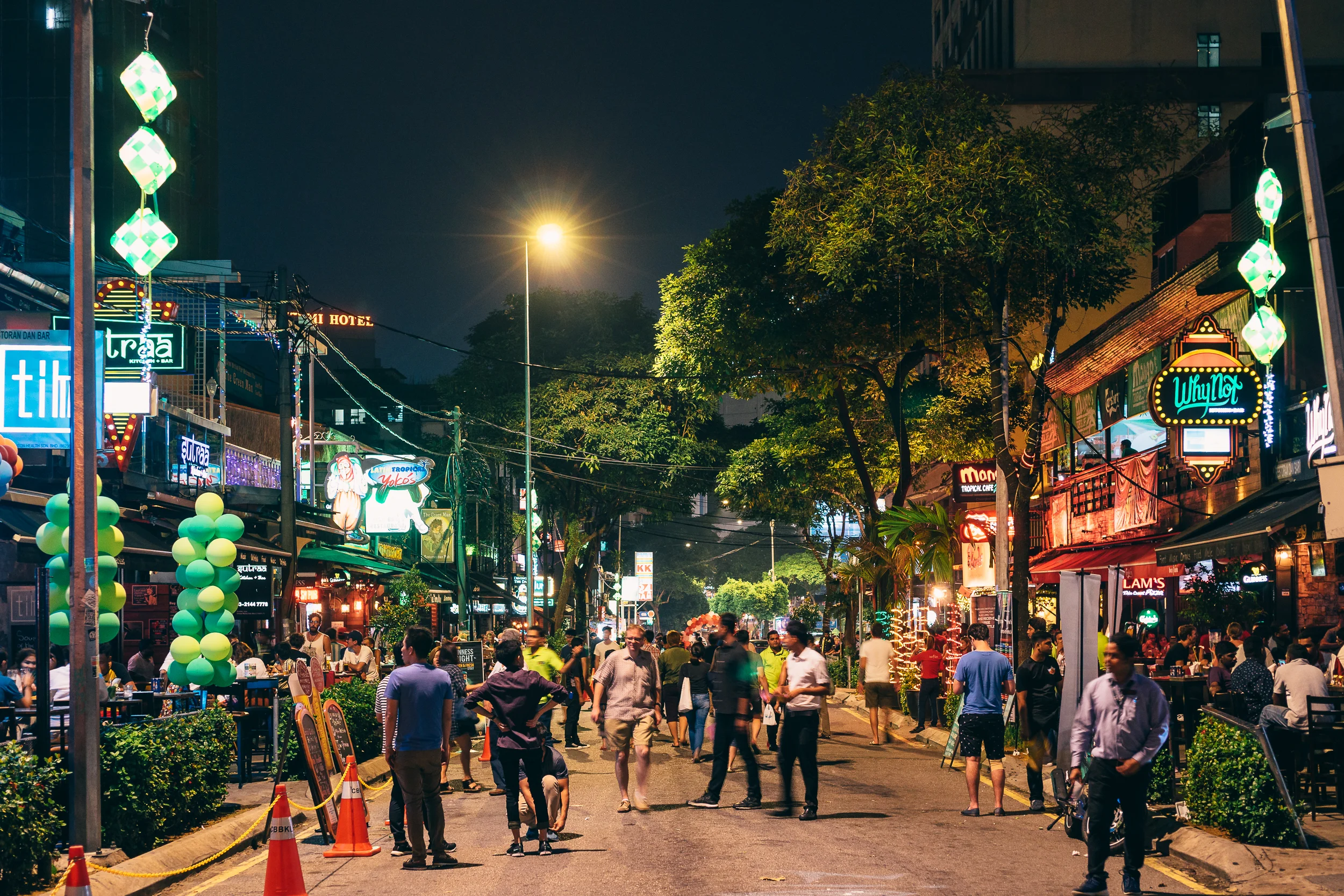 Changkat Bukit during the end of the Ramadan. The road was closed off for people to walk through freely.