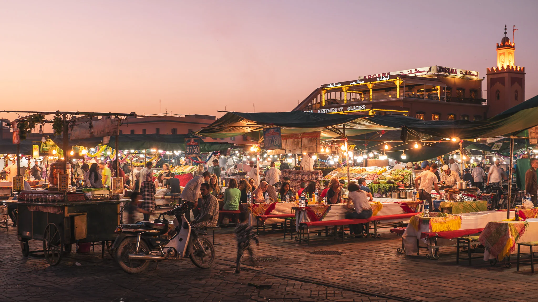 Marrakech souks at night during Ramadan